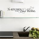 Kitchen is the Heart of Home Wall Stickers Quote Removable Wall Decal Decor_h Ht