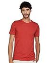 Amazon Brand - INKAST Men's Solid Regular Fit T-Shirt (IN-S22-TS-19_Brick Red Mel M)