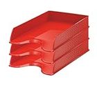 Esselte Fusion 623694 - Bandeja para el correo (10 unidades, poliestireno), color rojo opaco