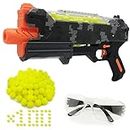 YTSWELE Blaster Gun with Protective Goggles With Spring-Piston and 100 Rounds for Boys and Girls Up to 110 FPS Compatible with Nerf Hyper Rounds Darts, Easy Reload, Holds Up to 50 Rounds (Camo)