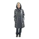 Mycra Pac Short Donatella Fashion Travel Raincoat,Nickel/Black,X-Small Size: 00