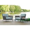 Devoko Enhance Your Outdoor Living With Our 3 Piece Patio Set, Grey Rope Bistro Furniture With Santa Gray Cushions, Ideal For Balcony, Backyard Or Porch Provides Durability & Style 22X22X31 Inch, Iron