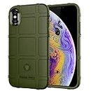 iPhone Xs case, iPhone X case, LABILUS (Rugged Shield Series) TPU Thick Solid Armor Tactical Protective Cover Case for iPhone Xs(2018), iPhone X(2017) - Amy Green