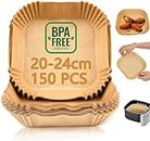 150 pezzi Carta forno per friggitrice ad aria BPA Free 20-24 cm Antiaderente Carta per Friggitrice ad Aria Facile da Pulire
