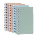 Oxford Poly Spiral Notebooks, Small 5.7 x 8.5 Book, Thick Poly Cover, White Paper, College Rule, 80 Sheets/160 Pages, Neutral Colors, 4 Pack (69721)