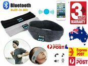 Wireless Bluetooth Stereo Earphone Headphone Sports Sleep Headset Headband w/Mic