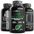 Liver Essentials - 180 Kapseln - Hochdosierter Leber Komplex mit Mariendistel, Cholin, NAC, Artischocken, Löwenzahn, Schizandra, Ingwerextrakt, Indol-3-Carbinol, Desmodium, Rutin - Vegan