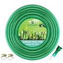 TrustBasket Premium PVC Braided Hose Pipe (30 Meter) | Pipe for garden with tap adapter & 3 clamps (1/2 inch pipe)- Easy to Connect for Home Gardening, lawn, Car Wash