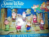 SNOW WHITE & THE SEVEN DWARFS SET Disney COLLECTIBLE FIGURINE Vintage Toy MATTEL