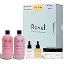 Ravel Customized Hair Fall Control & Strengthen Starter Regimen for Oily Scalp & Wavy Hair, Customized for Dry/Normal/Oily Hair, 5 Product kit - Shampoo + Conditioner + Mask + Serum + Oil