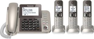 Teléfono inalámbrico/con cable Panasonic KX-TGF353N DECT 6.0 3 auriculares con sistema de respuesta