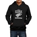 GameReserves Got Games of Thrones House Stark Winterfall Hoodie100% Cotton Hoodies for Men in Black Color Size,Large