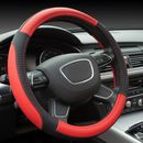 Car Steering Wheel Cover for 15''/37-38CM Red Leather Interior Accessories