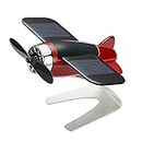 Désodorisant de Voiture, Énergie Solaire Avion Hélice Rotation Aromatherapy modèle d'avion Purificateur d'air Huile Essentielle Diffuseur (Rouge)