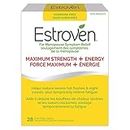 Estroven Maximum Strength + Energy | Menopause Symptom Relief for Women | Helps Reduce Hot Flashes & Night Sweats | Helps Reduce Irritability & Temporarily Relieve Fatigue | 28 Count Caplets