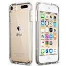 iPod Touch 7 Clear Case, iPod Touch 6 Case, iPod Touch 5 Case, ULAK Clear Slim Soft TPU Bumper PC Back Hybrid Case Cover for iPod Touch 5th / 6th / 7th Generation (Latest Model), Crystal Clear