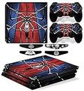 Elton Spiderman (Blue&Red) Theme 3M Skin Sticker Cover for PS4 Pro Console and Controllers + 4 Led bar Decal