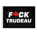 3x5FT Fuck Trudeau Flag, Trudeau Flag UV Fade Resistant, Vivid Color Pride Flag Canvas Header Decoration Banner with 2 Brass Grommets for Indoor and Outdoor