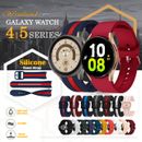 For Samsung Galaxy Watch 6 5 Pro 4 /40 /42 /44 /45mm Silicone Strap Wristband