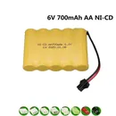 6v 700mah Rechargeable Battery For Rc toys Cars Tanks Robots Gun NiCD Battery AA 6V Batteries Pack