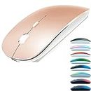 KLO Bluetooth Mouse for MacBook/MacBook air/Pro/iPad, Wireless Mouse for Laptop/Notebook/pc/iPad/Chromebook (BT/B Rose Gold)