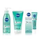Routine Anti-Imperfection NIVEA Derma Skin Clear: Gel nettoyant, Gommage, Soin exfoliant quotidien nuit
