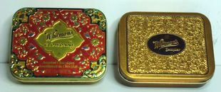 Whitman's sampler assorted chocolates tins, includes 2 tins in good condition.
