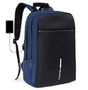 FUR JADEN Anti Theft Number Lock Backpack Bag with 15.6 Inch Laptop Compartment, USB Charging Port & Organizer Pocket for Men Women Boys Girls (Navy)