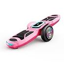 SWAGTRON SHUTTLE ZIPboard Electric Hoverboard/Skateboard | 6.3 mph and 3-Mile Range | LED Wheels and Bluetooth Speaker (Pink)