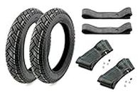 SET 2 Vee Rubber Reifen 2,75 x 16 Zoll Profil VRM 094 Straßenprofil, 43J inklusive Schläuche und Felgenbänder