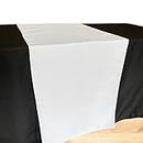Get Snappin Table Runner, White 100% Polyester Sublimation Blanks, Screen Print Blank, Table Decor, Party Decor, Vendor Booth, Blank Banner (2' x 6', 1pc)