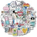 Aowplc 50 Pcs Nurse Stickers, Vinyl Nursing Stickers Decals for Laptops and Water Bottles, Nurse Accessories for Work