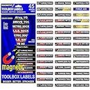 "Magnetic" Tool Box Organizer Labels (blue edition) organize boxes, drawers & cabinets"Quick & Easy", fits all brands of 'Steel' tool chest Craftsman, Snap-on, Mac, Matco & Cornwell