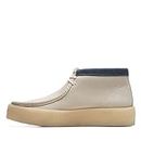 Clarks Mens Wallabee Cup Boot Chukkas Boots Boots, White Nubuck, 13
