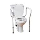Homecraft Toilet Safety Frame (Eligible for VAT relief in the UK) Surrounding Rail Offers Support, Easier to Sit and Rise, Elderly, Disabled, Handicapped, Bathroom Safety Handles, Height Adjustable