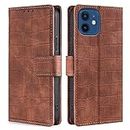 MojieRy Phone Cover Wallet Folio Case for Apple IPHONE6S, Premium PU Leather Slim Fit Cover for IPHONE6S, 3 Card Slots, Good Design, Brown