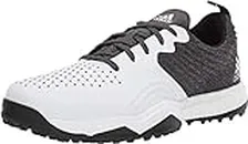 adidas Men's Adipower 4orged S Golf Shoe, Black/White/Silver Metallic, 8 US