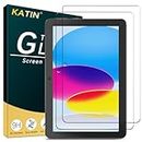 (2 Pack) KATIN Screen Protector for Amazon Fire HD 10 Tablet (2023/2021,13th/11th Generation) /Fire HD 10 Plus/Fire HD 10 Kids/Kids Pro Tablet 2021 (10.1-Inch) Tempered Glass, 9H Hardness, Anti-Scratch