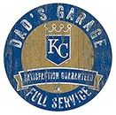 Fan Creations MLB Kansas City Royals 12" Round Dad's Garage Wood Sign