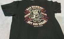 Gas Monkey Garage T-Shirt Size L Mens Black Short Sleeve Graphic