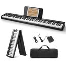 Eastar 88 Key Bluetooth Foldable Digital Piano Keyboard 128 Tones Semi-Weighted
