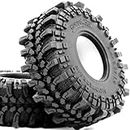 HOBBYSOUL 2pcs 1.0 Tires 61 * 22.4mm Soft Sticky 1.0 Mud Crawler Tires for RC 1/18 TRX4M 1/24 SCX24 AX24 FCX24 Enduro24 Bronco Upgrade, (2-Pack)