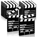 Jecery Movie Film Clap Board Movie Night Party Decorations 7 x 8 Inch Movie Clapboard Directors Clapper Writable Cut Action Scene Board Movie Night Centerpiece for Movies Films Photo Props(20 Pcs)