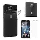 ebestStar - for Microsoft Lumia 650 Case, Silicone Cover, Premium Protection, Ultra Clear Transparent, Transparent + Glass Screen Protector