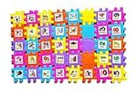 Globular ABCD 123 Block Game Colorful A to Z & 0 to 9 Shape Locking Educational Building Block Interlocking Creative Non Toxic for 3-8 Years Old Kids Boys Girls - Multicolor