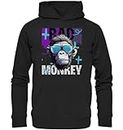 RedfoxX Gas Monkey Hoodie Herren schwarz Pullover mit Kapuze AFFE mit Sonnenbrille Bad Hoodie Men Affenhoodie Herren - Basic - Premium Unisex Hoodie