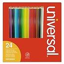 Universal UNV55324 Woodcase 3 mm Colored Pencils - Assorted Colors (24/Pack)