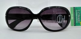 E-Z Reader Sun Readers SERAPHINA BLK BiFocal Sunglasses with soft case +1.50