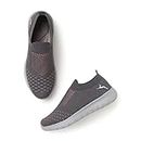 Marc Loire Women's Athleisure Active Wear Slip-On Sneaker Shoes for Running and Walking (Dark Grey, Numeric_5)