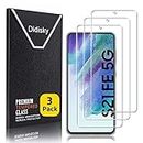 Didisky [ 3 Pack ] Tempered Glass Screen Protector for Samsung Galaxy S21 FE 5G, Anti Scratch, 9H Hardness, No Bubbles, High Definition, Easy To Apply, Case Friendly, Transparent